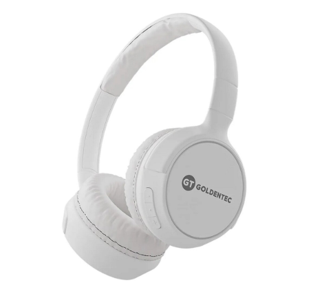 Fone de Ouvido Headset Bluetooth com Microfone e Entrada para Micro Cartão de Memória Branco GT Go Goldentec - 63283