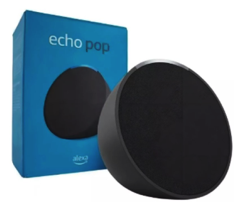 Alexa Echo Pop Smart Amazon Speaker Som Envolvente Preto