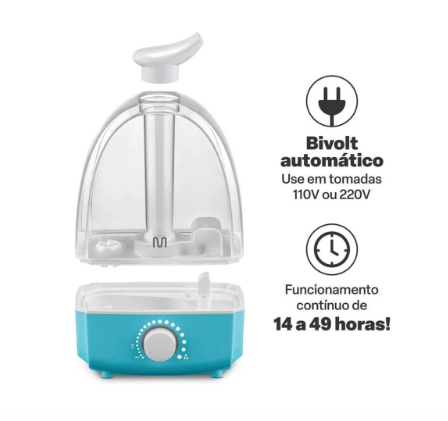 Umidificador de Ar Multilaser Ar Clear  Bivolt 3,2 Litros Branco - HC167