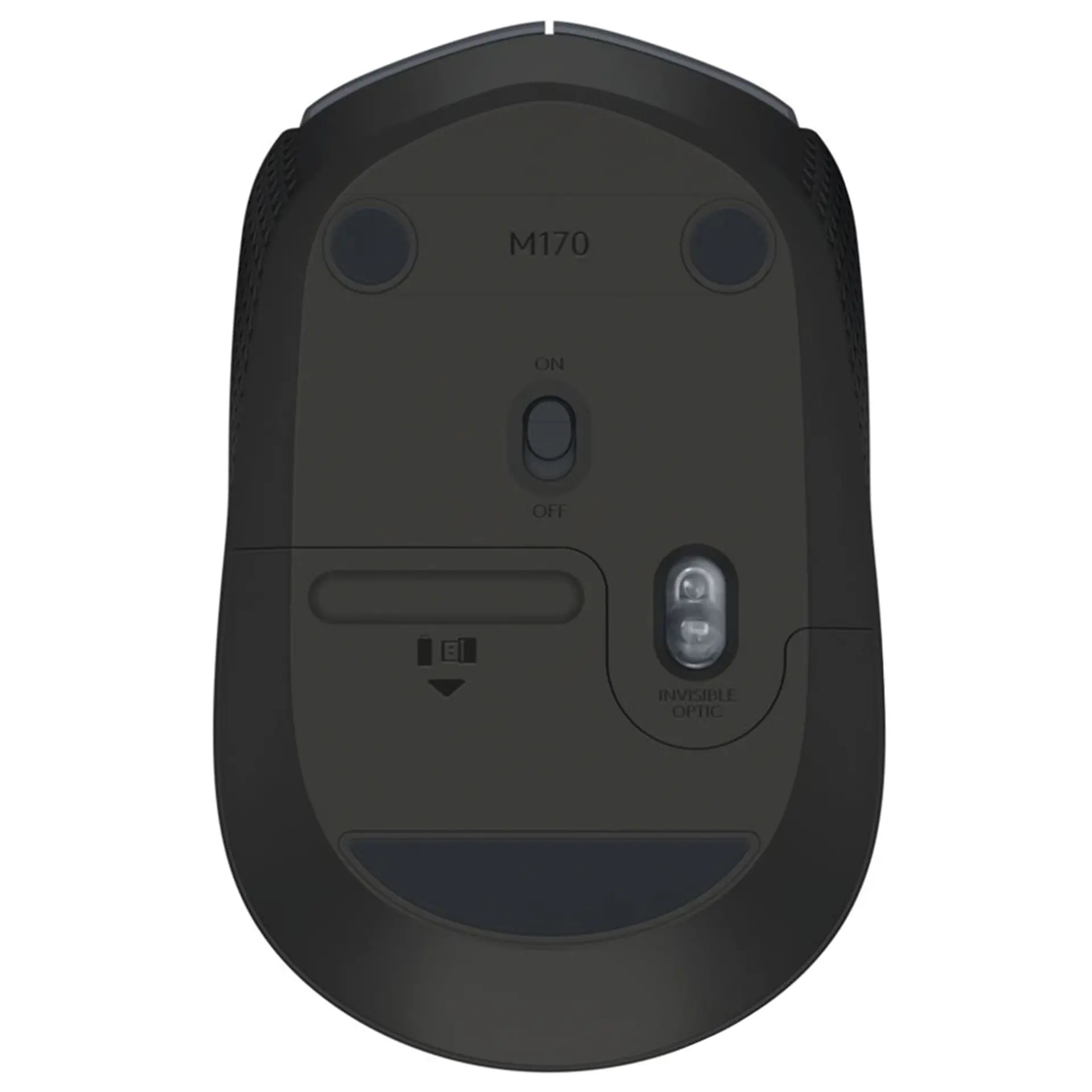 Mouse sem Fio Logitech M170 USB Sensor Óptico 3 Botões - Cinza
