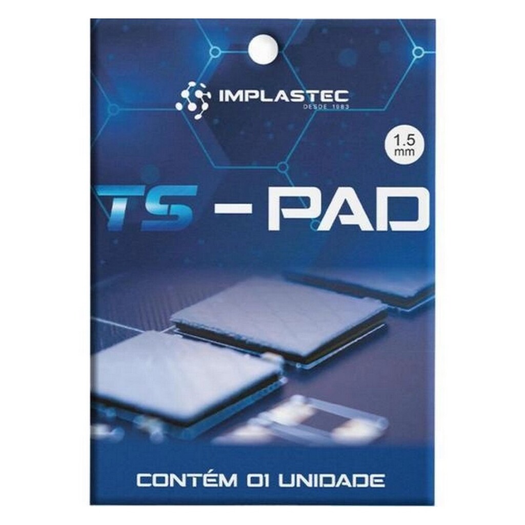 Thermal Pad Almofada Térmica Ts Pad 100x100 x 1.5mm 12.8W/m.K - Implastec PATSPAD15