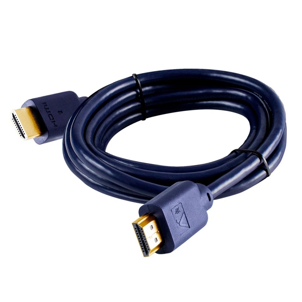 Cabo HDMI Macho x Macho 2.0 4K 19 Pinos Ultra HD 3,0 Metros Conectores Folheado a Ouro Aquário - 4K03