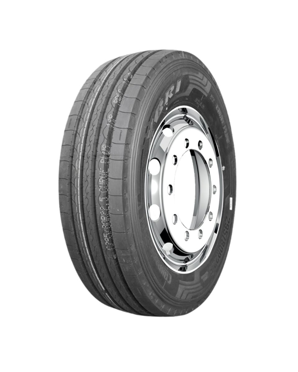 PNEU 295/80R22,5 XBRI 18PR CURVEPLUS  P1 RODA DE ALUMINIO 22,5 X 8.25 LISO