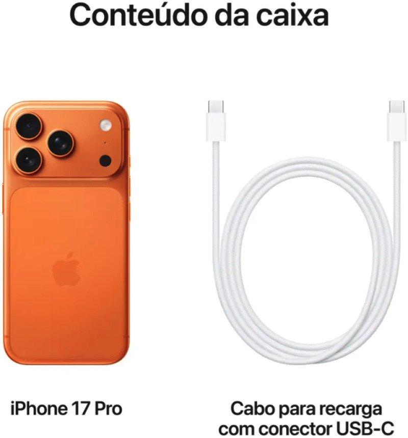 Apple iPhone 17 Pro 256 GB Laranja Cósmico 5G