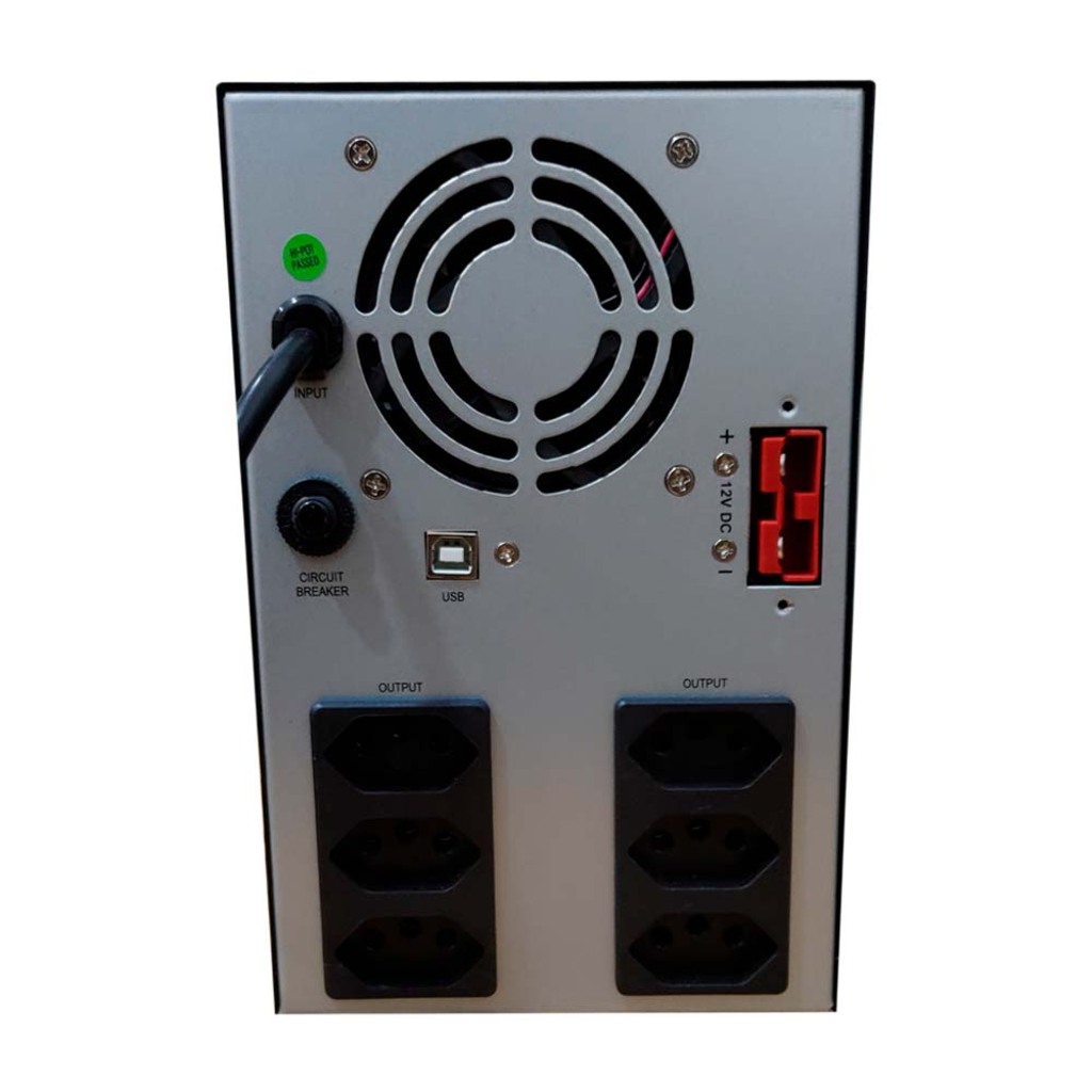 No-Break Lacerda New Orion Premium 1.2 KVA Entrada Bivolt e Saída 115V 6 Tomadas - 010122111- XC6 - com Conexão para Bateria Externa