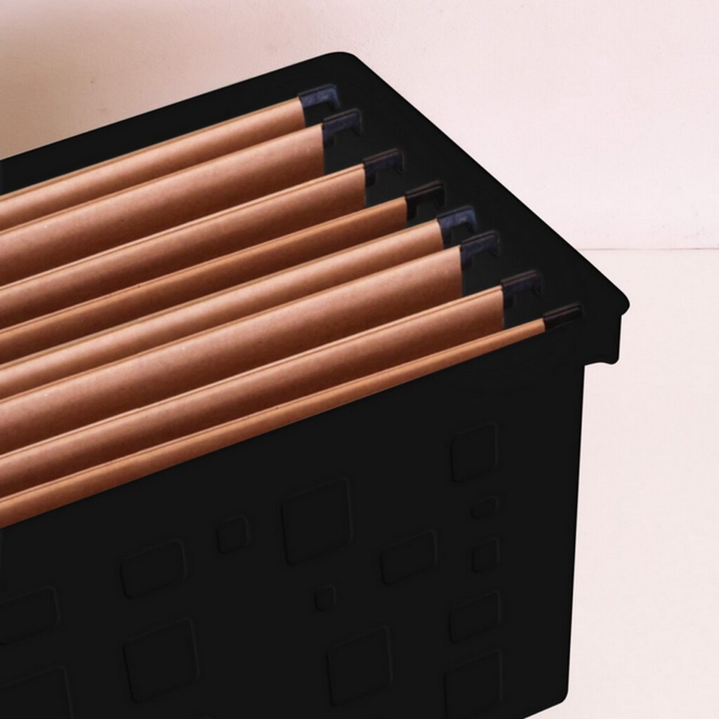 Caixa Organizadora Multiuso Larga 43,5x29x27cm 31,32 Litros Preto - Dello - 0335.BP.0005