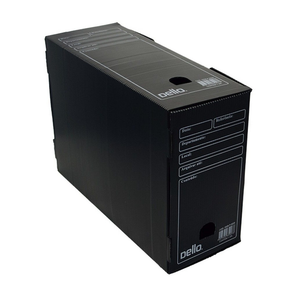 Arquivo Morto Dello 36x25x13,5 Preto - Unitário - 0326.P.0025