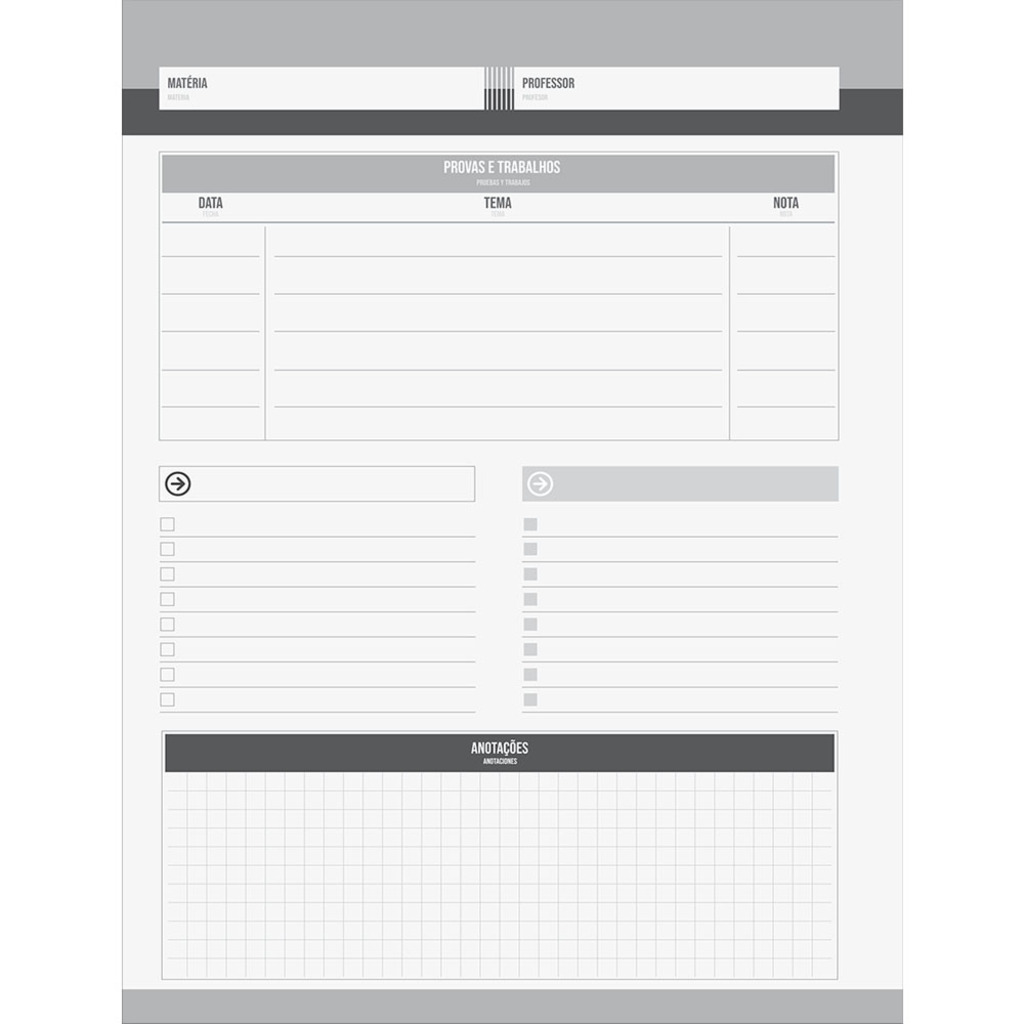 Caderno Universitário Capa Dura Espiral 10 Matérias 160 Fls 200x275 Bits - Unitário - Jandaia - 72782-24C