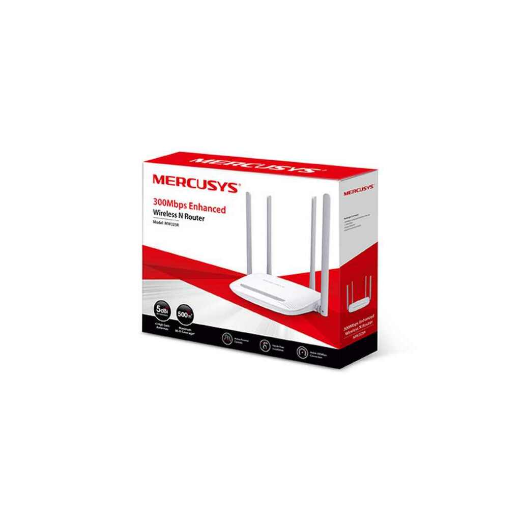 Roteador Wireless Mercusys 300N 4 Antenas de 5 dbi - MW325R