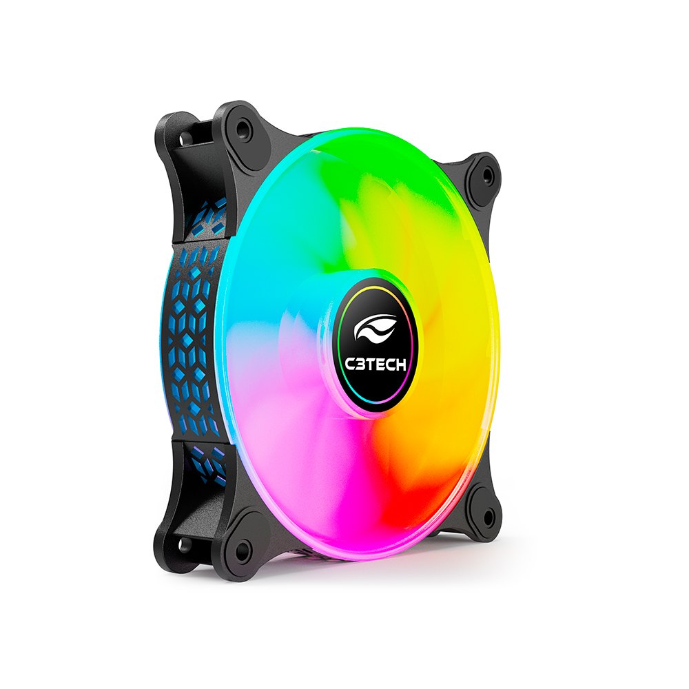Cooler 120 x 120 x 25 12V Led Multicores C3tech F9L160BKM