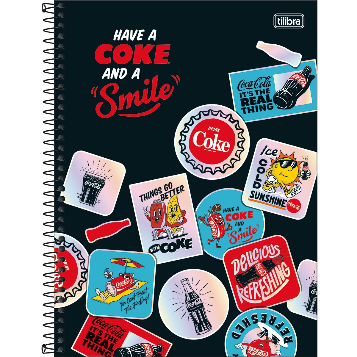 Caderno Universitário Tilibra Coca Cola 160 Folhas 10 Matérias