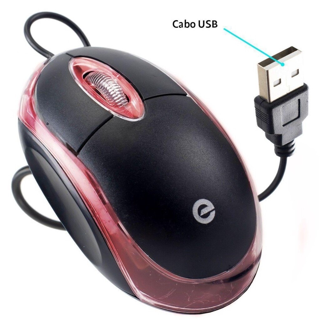 Mouse USB Exbom MS-9 1000 Dpi Preto - 3231