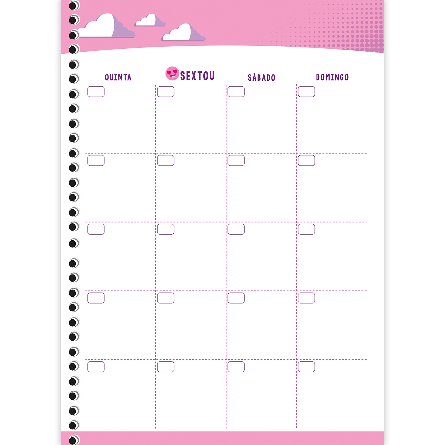 Planner São Domingos Lollipop Permanente Espiral 80 Folhas Sortido
