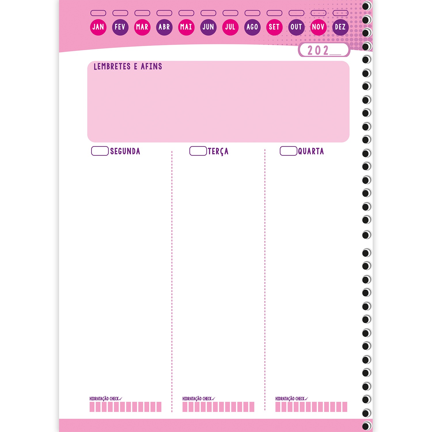 Planner São Domingos Lollipop Permanente Espiral 80 Folhas Sortido