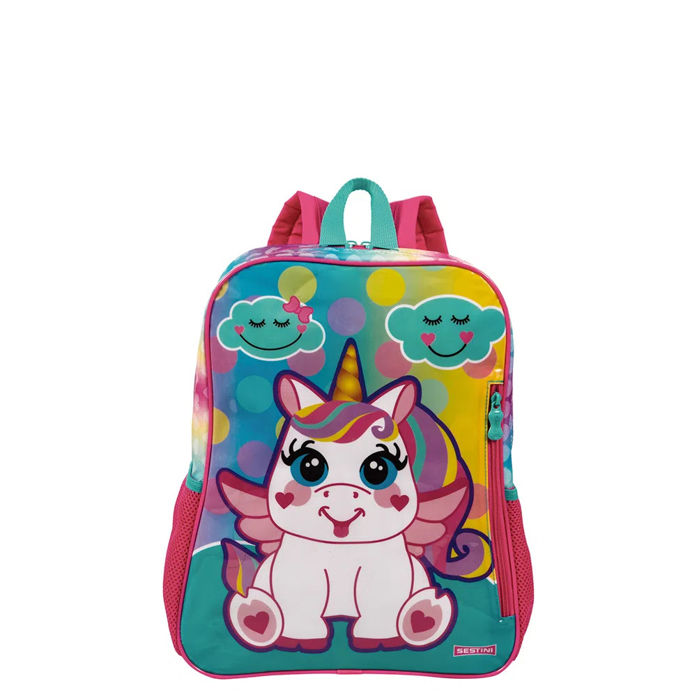 Mochila de Costa Sestini Unicórnio 21M Grande Colorido