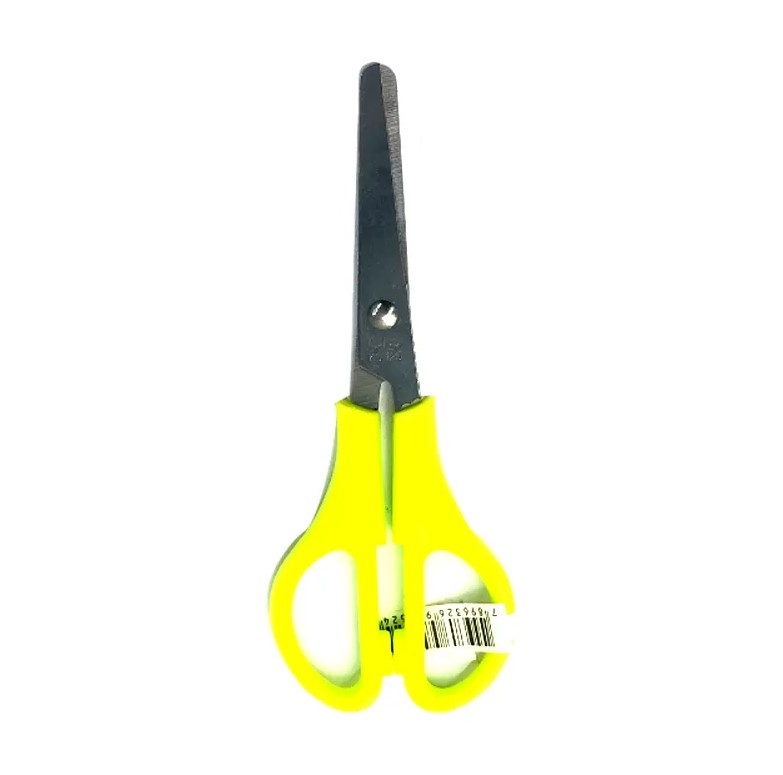 Tesoura Escolar CIS Kids KS-125 com Régua Inox Cores Neon