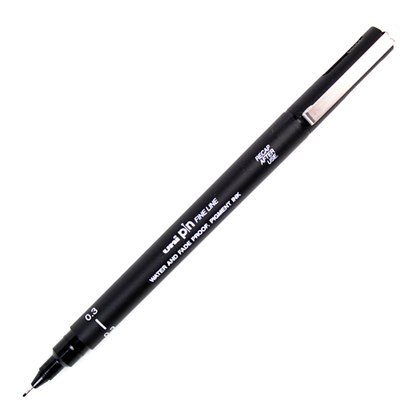 Caneta Profissional Uni-ball Uni Pin 0.3 Preta
