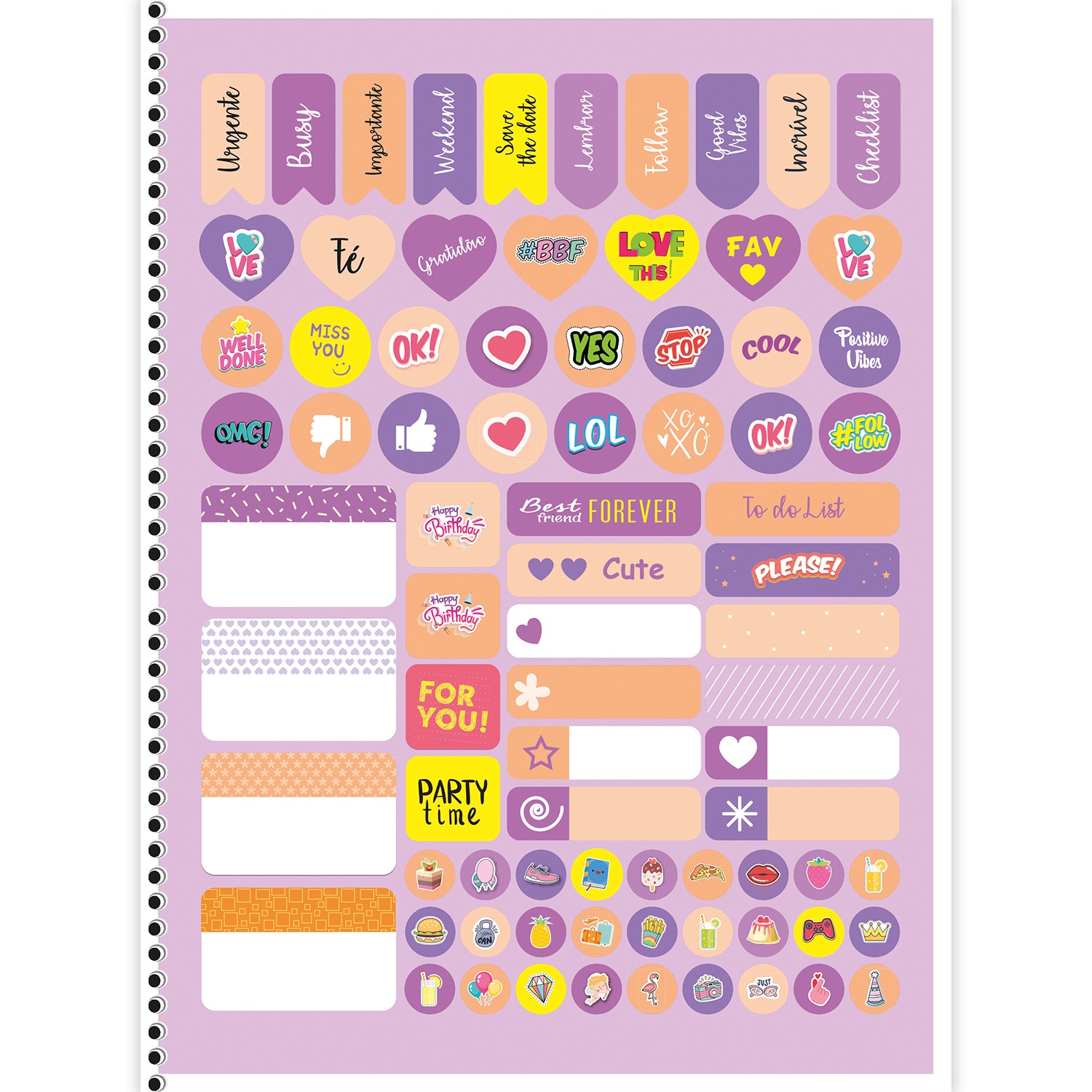 Planner São Domingos My Honey Permanente Espiral 86 Folhas Sortido