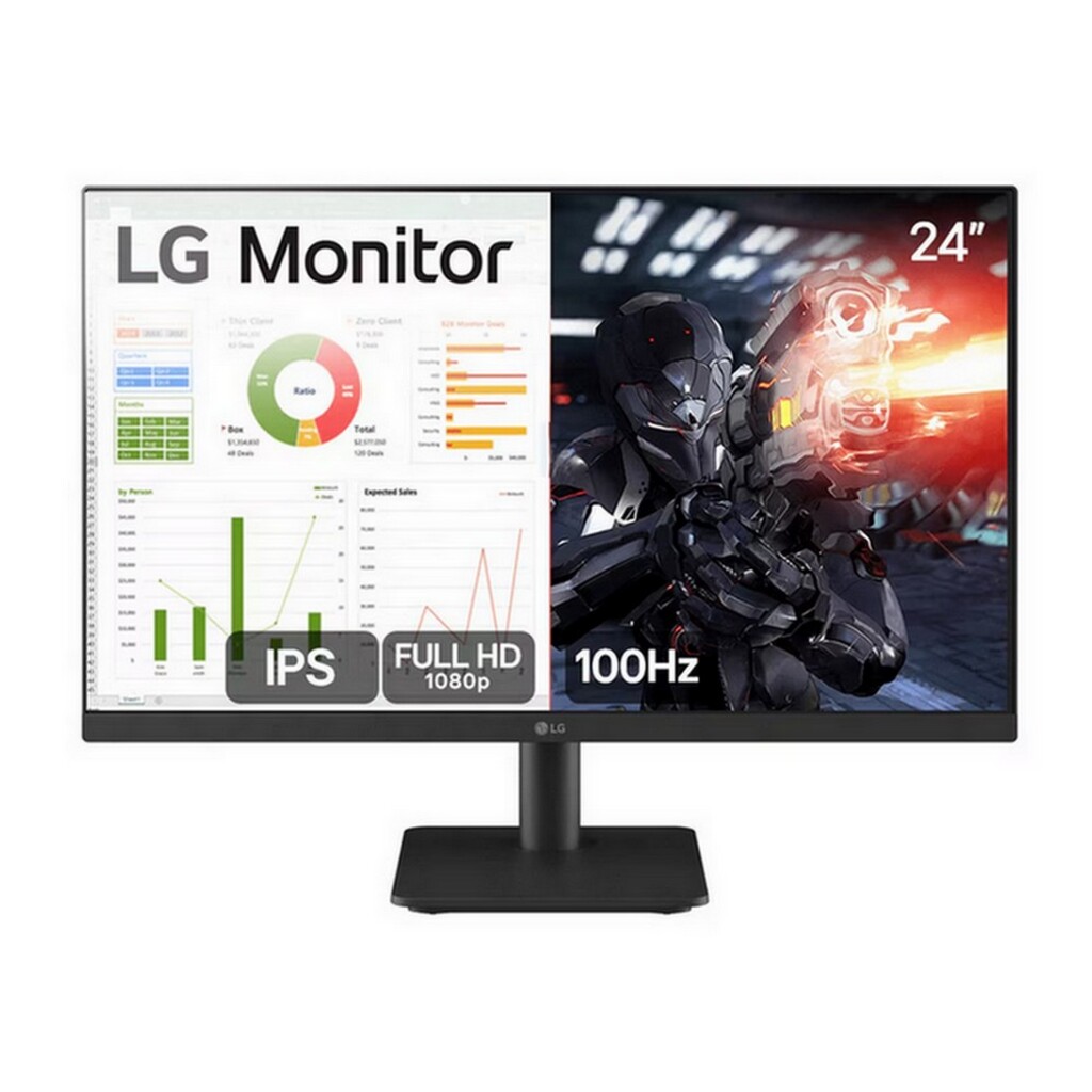 Monitor Gamer LG Tela 24 LED IPS 100Hz 5ms Full HD Preto 2 HDMI - 24MS500-B