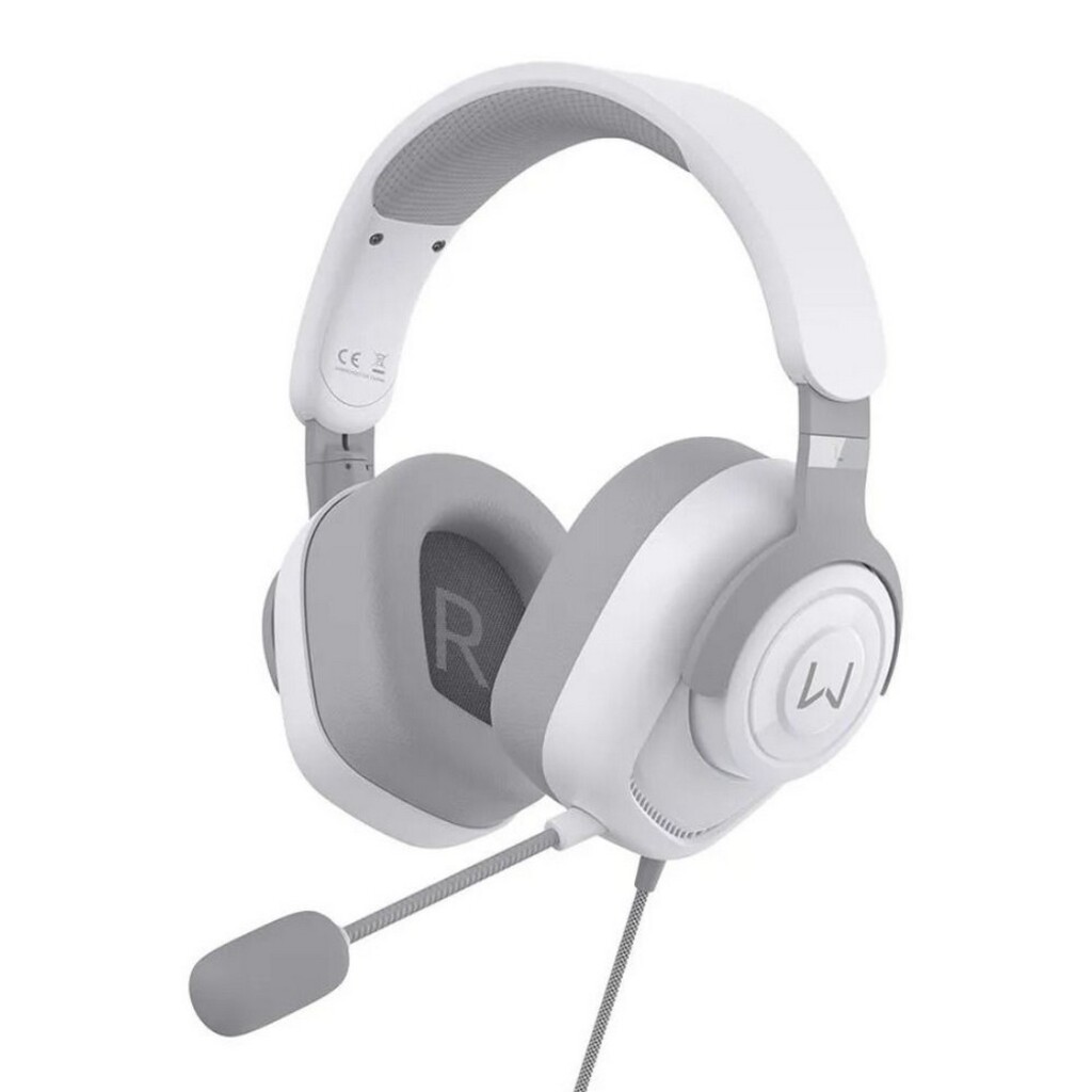 Fone de Ouvido Gamer Headset Warrior Huginn Branco Conexão P3 3,5mm com Microfone - PH700