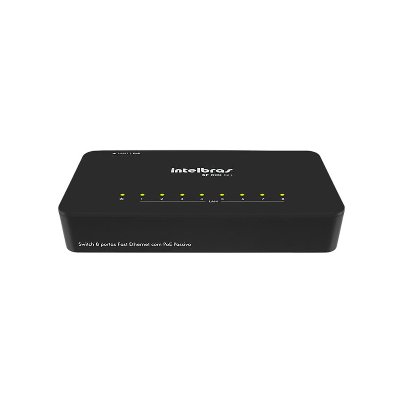 Switch 8 Portas Fast Ethernet SF 800 Q+ Intelbras