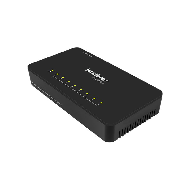 Switch 8 Portas Fast Ethernet SF 800 Q+ Intelbras