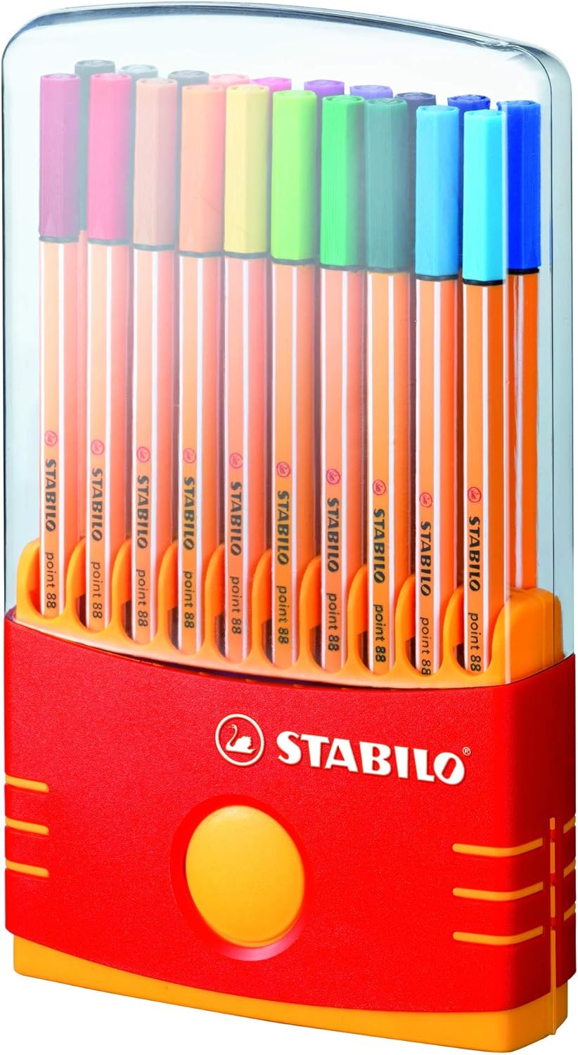 Caneta Hidrográfica Stabilo Point 88 Estojo com 20 Unidades