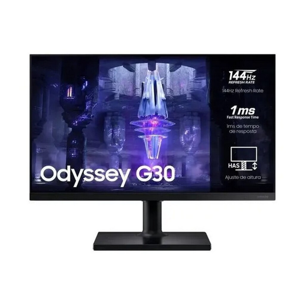 Monitor Gamer Samsung Odyssey G30 Tela 24 LED 144Hz 1ms Full HD Preto HDMI / DisplayPort  - LS24BG300ELMZD