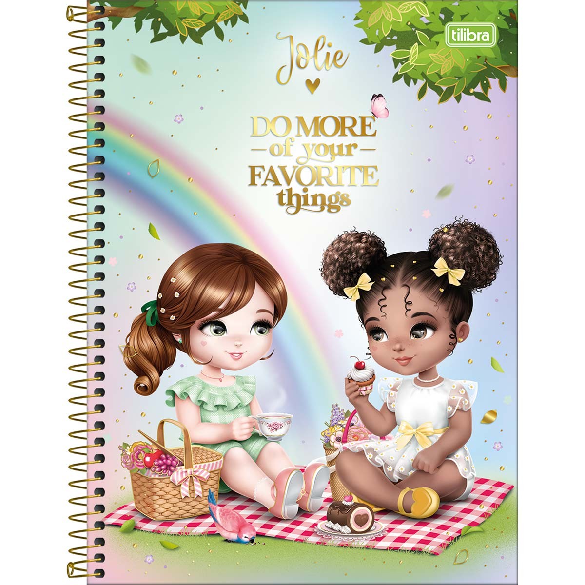 Caderno Universitário Tilibra Jolie Espiral Capa Dura 160 Folhas 10 Matérias Sortido
