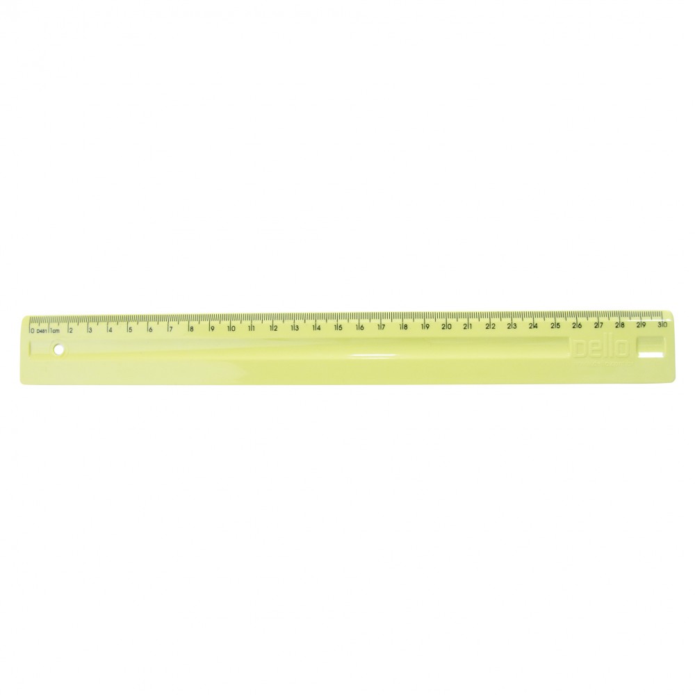 Régua Acrílica Dello Pop 30cm Cores Pastel