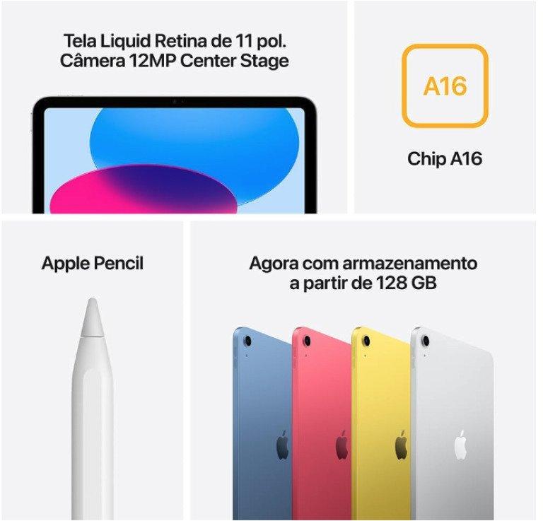 Apple iPad 11 Wi-Fi Silver 11″ Chip A16 Bionic 256 GB