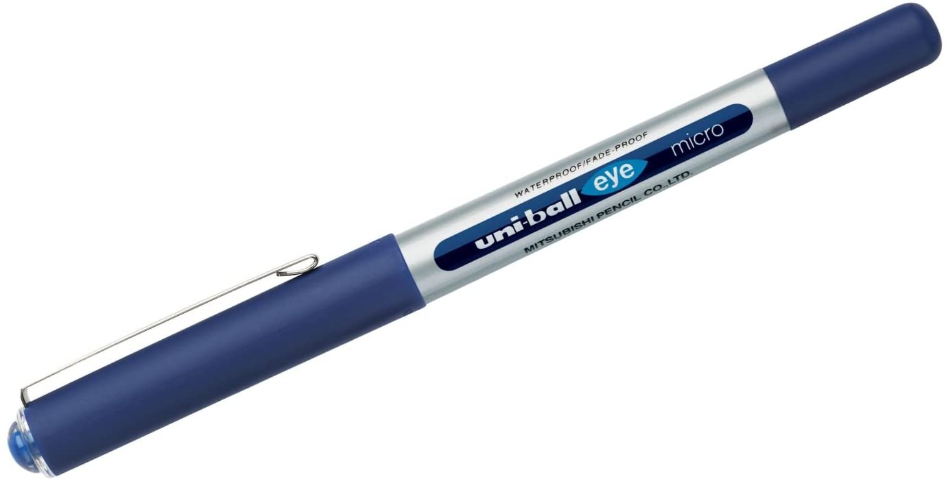 Caneta Esferográfica Uni-Ball Roller Ball Eye Micro 0,5mm Azul