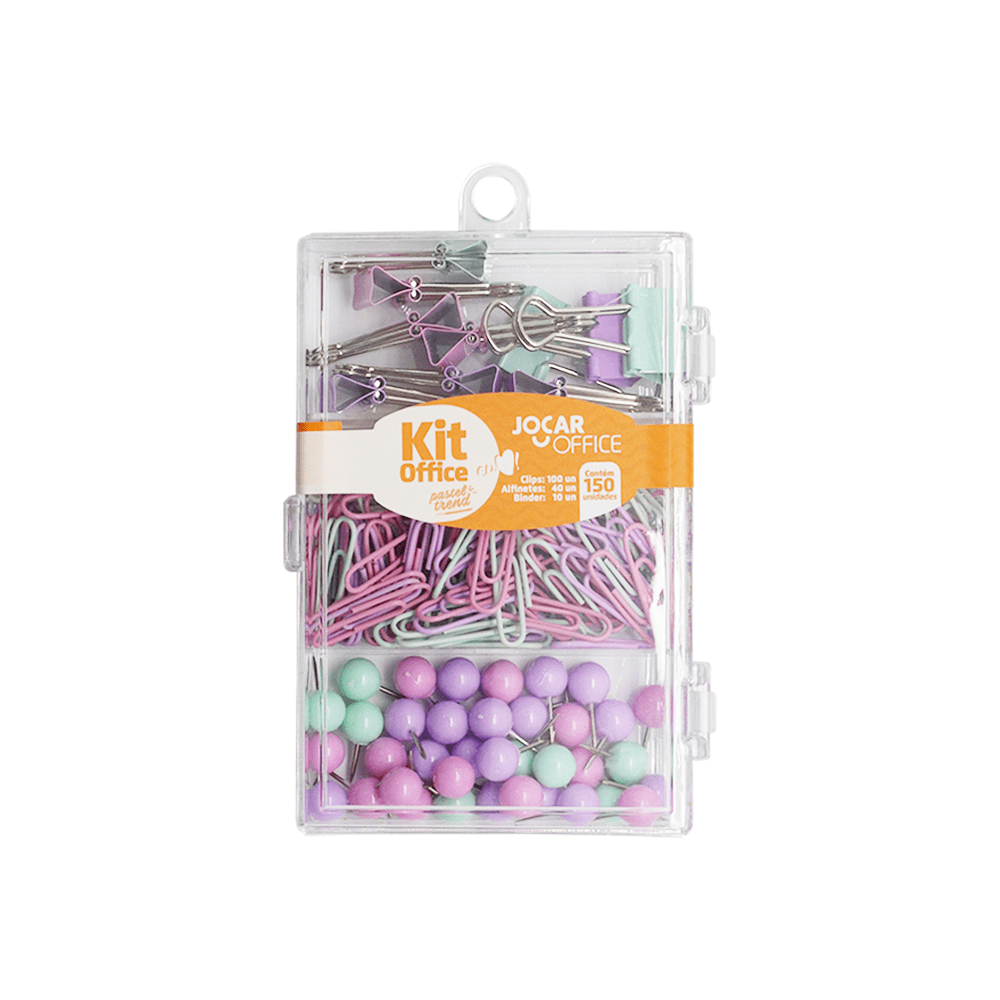 Kit Prendedores Jocar Office com Alfinete Clips e Prendedor