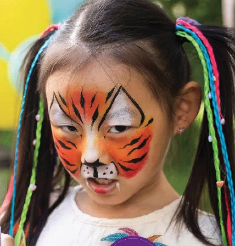 Tinta Pintura Facial Corporal Roll On 6ml Tinta da Alegria Brincadeira Carnaval Amarela