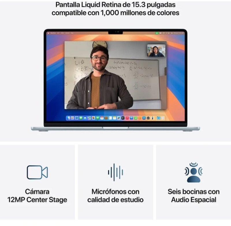 MacBook Air 15.3″ Chip M4 16 GB RAM 512 GB SSD Silver