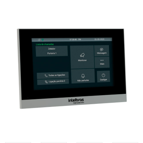 Terminal de Vídeo IP Universal Com Wi-Fi TVIP 3000 WIFI Intelbras Preto