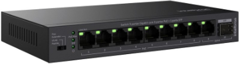 Switch 9 Portas Gigabit Ethernet com 8 Portas PoE Intelbras S1010G PA