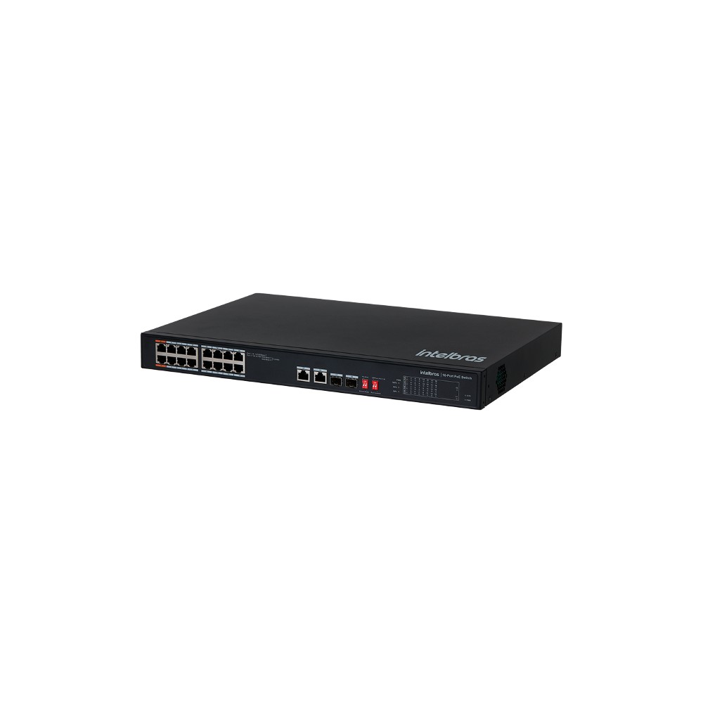 Switch 16P Fast PoE 2P Giga 2P SFP Combo SF 1822 Hi-PoE SKD Intelbras