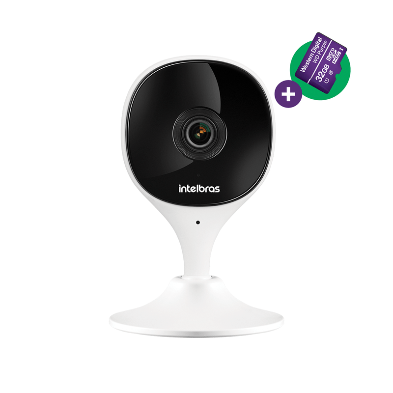 Câmera Interna Inteligente Wi-Fi Full HD Intelbras iMX C Com MicroSD 32GB