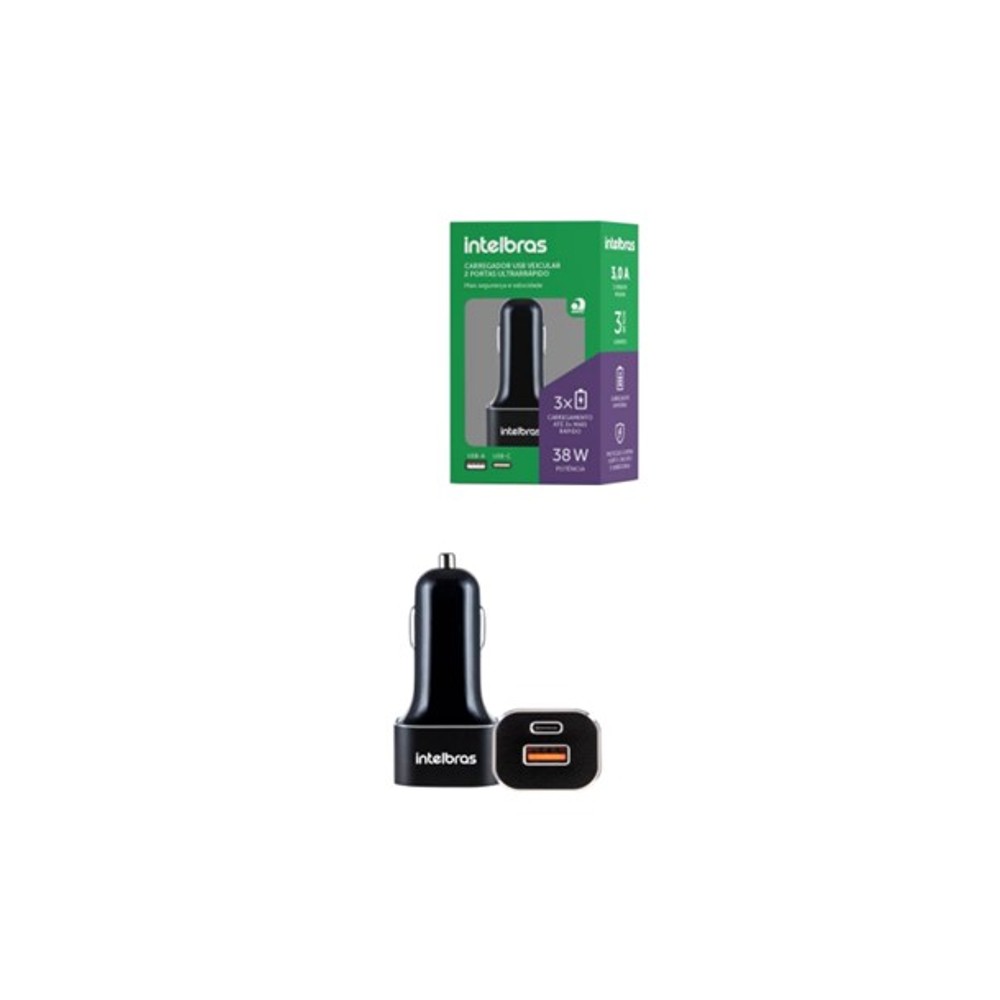 Carregador Veicular USB ECV 11 POWER 38W Intelbras