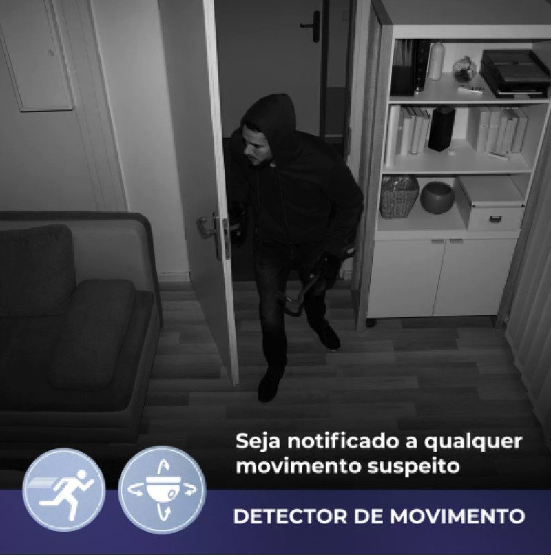 Câmera Wi-Fi Full HD Externa Inteligente Giratória Ekaza EKJST3188