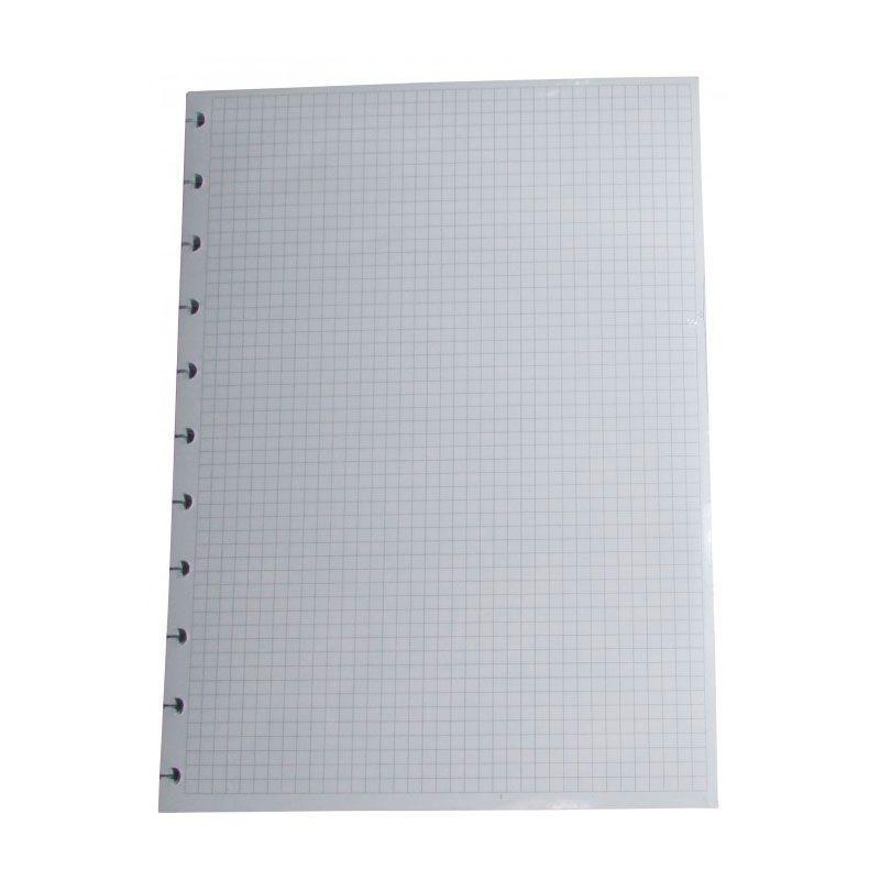 Refil para Caderno Inteligente Grande Quadriculado Linhas Brancas 50 Folhas 90g