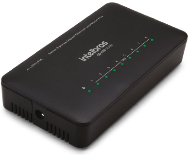 Switch 8 Portas Gigabit Ethernet VLAN Fixa SG 800 VLAN Intelbras