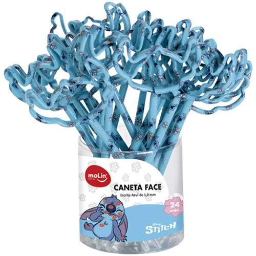 Caneta Esferográfica Molin STITCH 1.0mm Unidade Tinta Azul