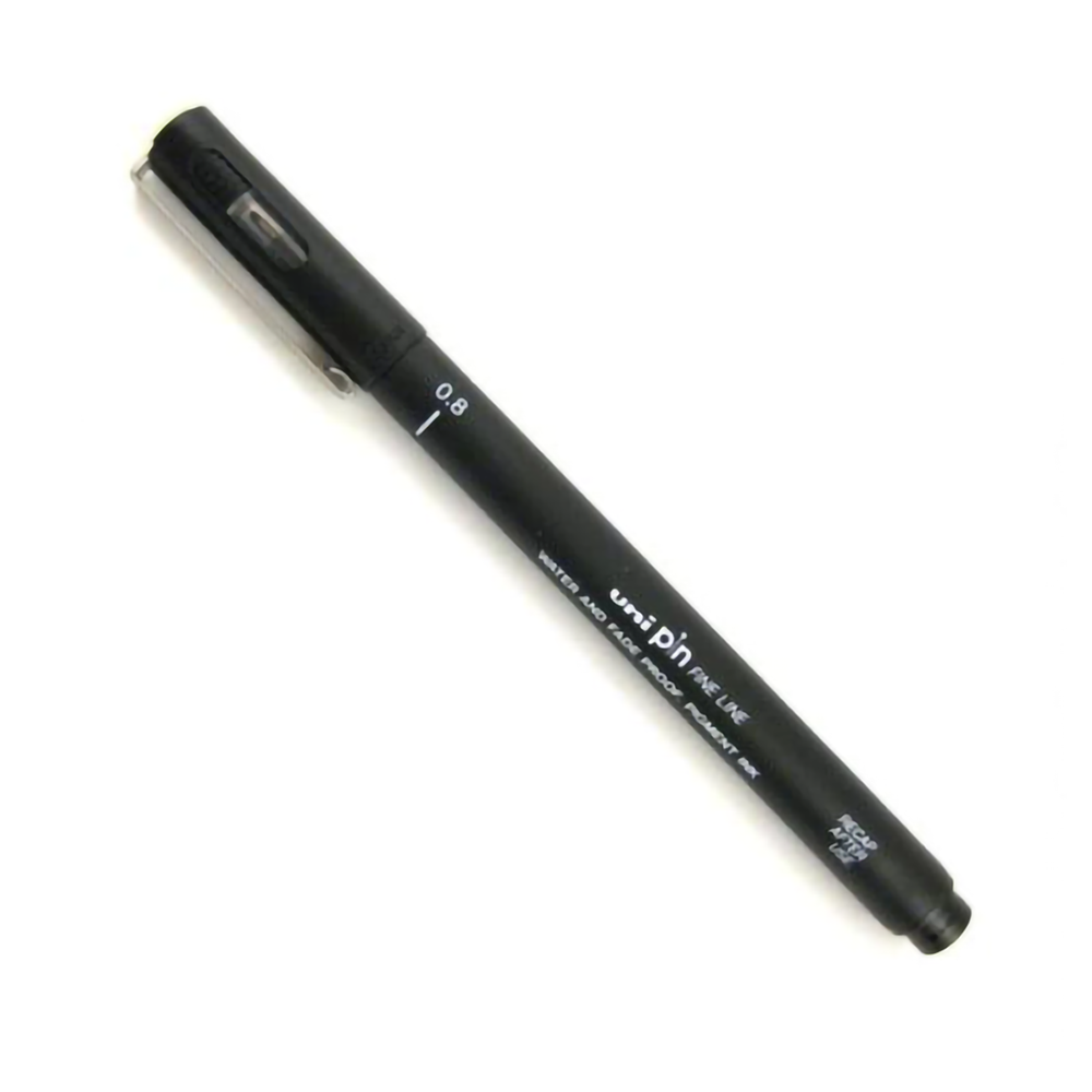 Caneta Profissional Uni-ball Uni Pin 0.8 Preta