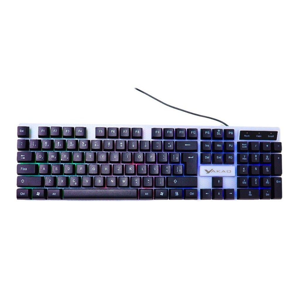 Kit Teclado + Mouse USB Gamer Yakao Preto com Led T350