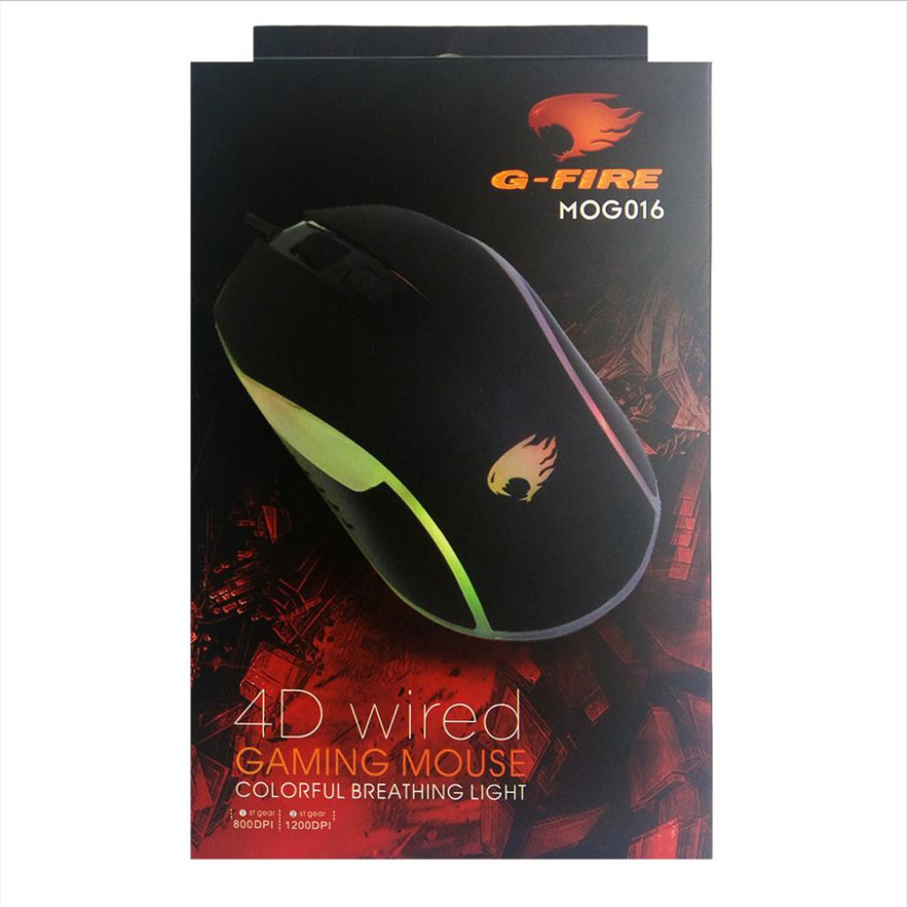 Mouse USB Gamer Pixxo G-Fire MOG016 1200dpi Preto