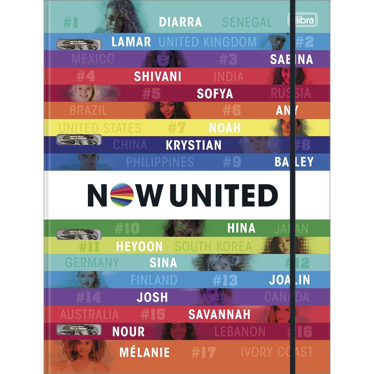 Fichario Tilibra Now United Argolado Cartonado com Elástico 80 Folhas