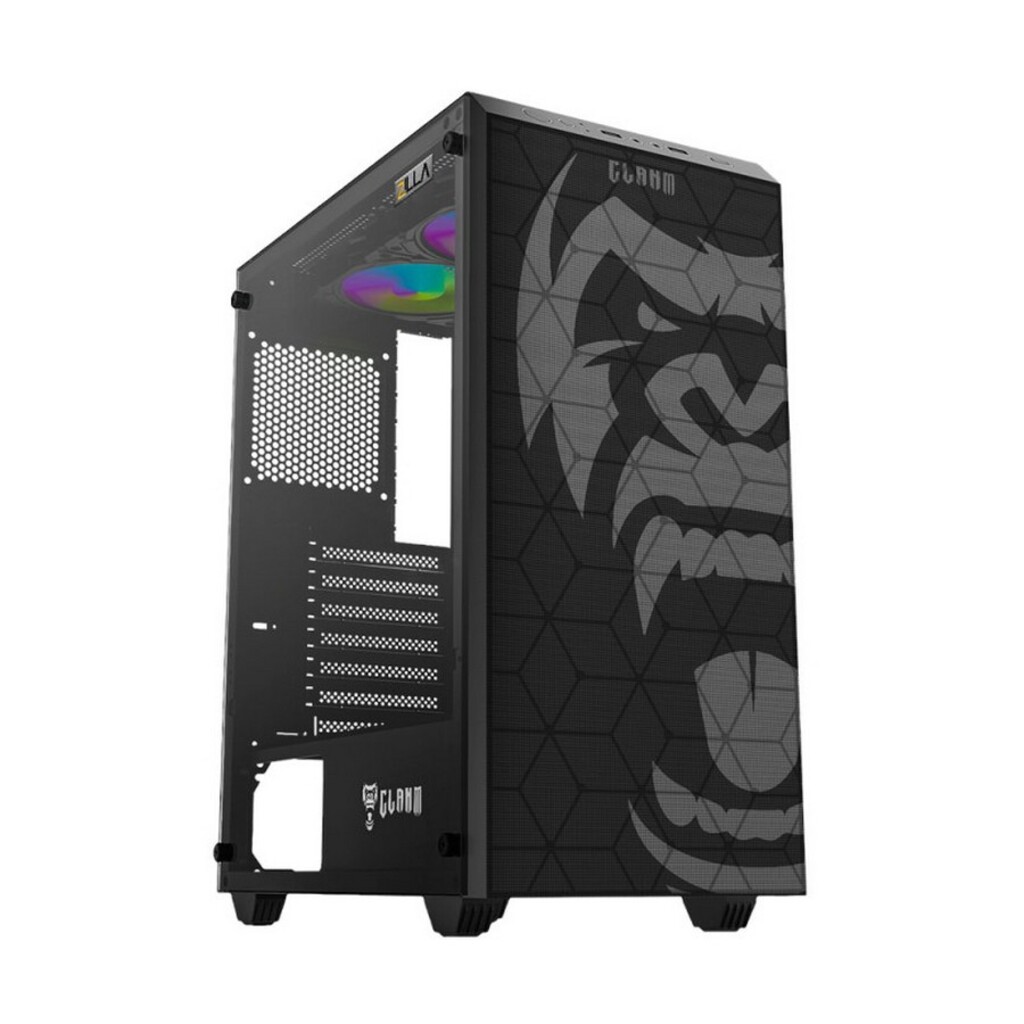 Gabinete Gamer Clanm sem Cooler e sem Fonte Lateral de Vidro Potencial Suprimentos - 12106 - ZILLA