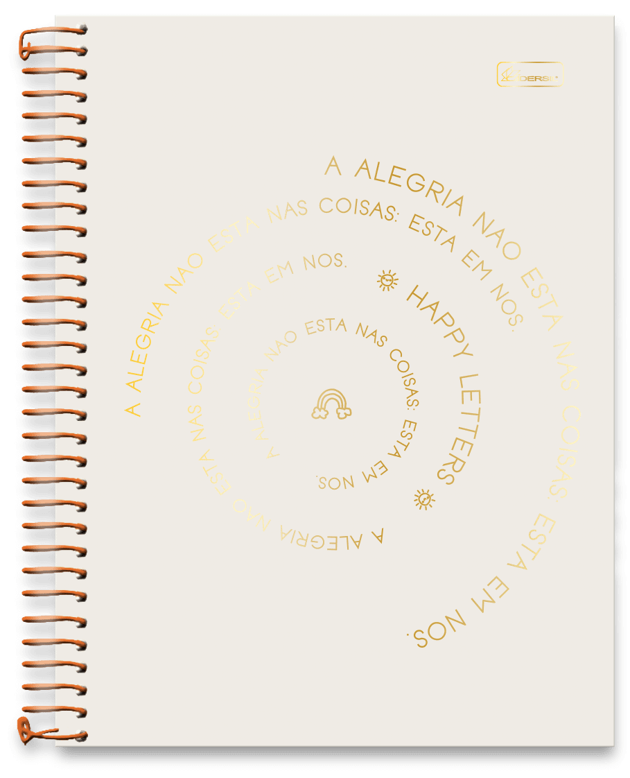 Caderneta Cadersil Happy Letters Espiral Pequeno 80 Folhas Sortido